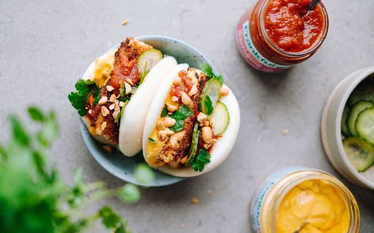 Bao buns vegetariska